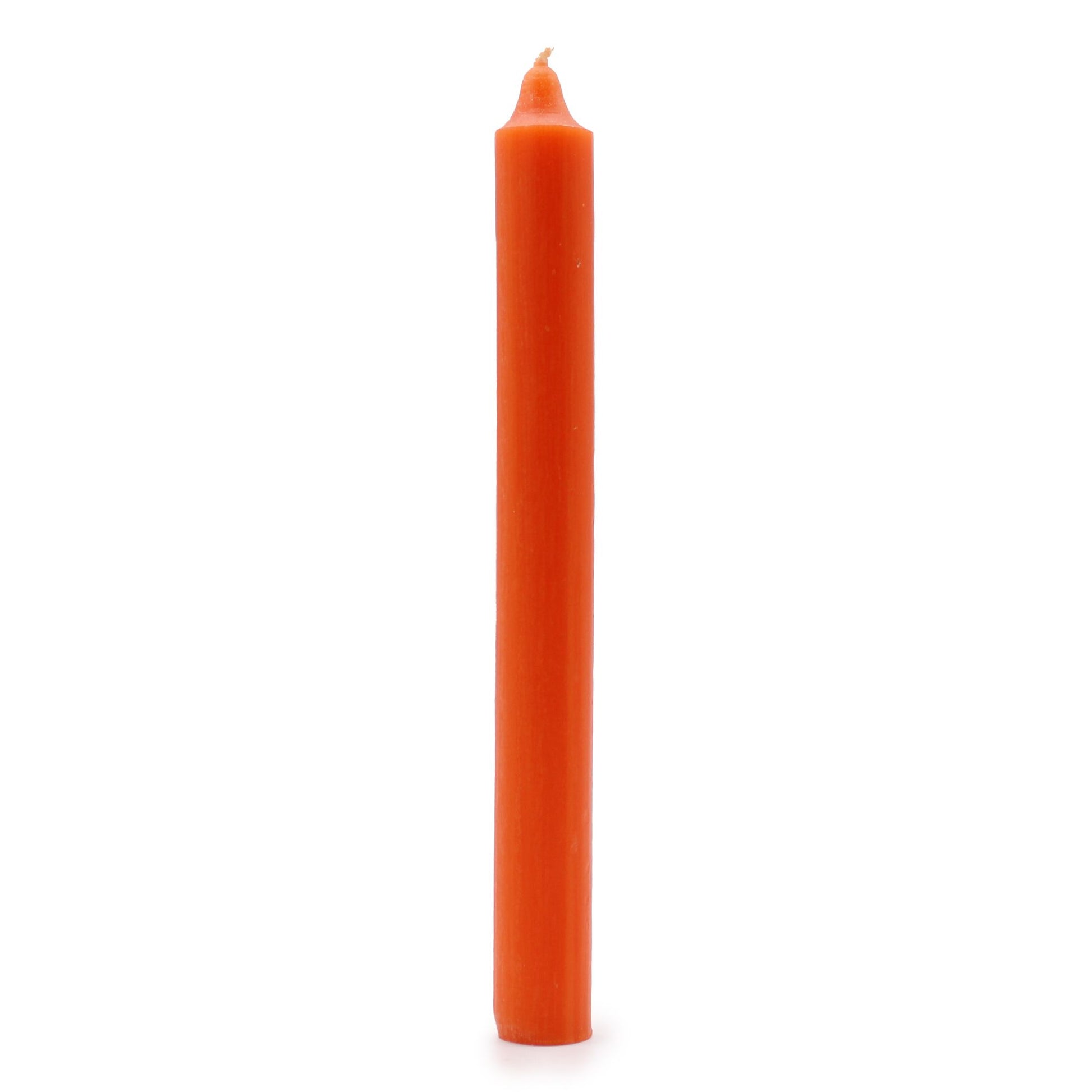 Velas a Granel de Color Sólido - Naranja Rústico - Paquete de 10 - Velas de Cena de Color Sólido - Pack de 10 Unidades