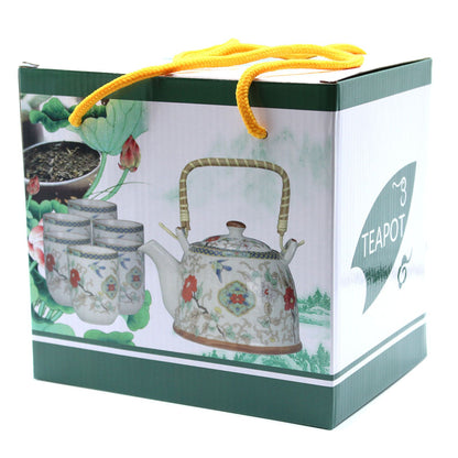 Set de tetera - Piedra azul oriental