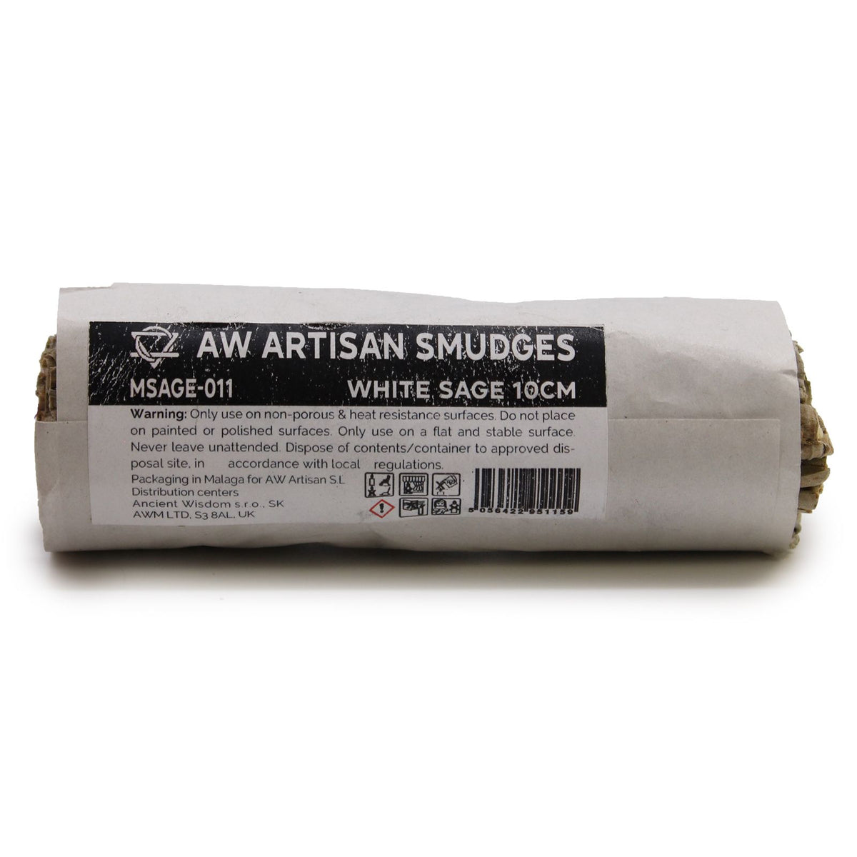 Atado de Hierba - Salvia Blanca 10cm - Atados de Smudge – Envuelto individualmente