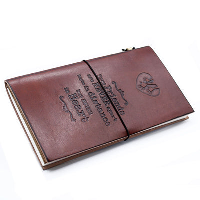 Leather Journal - True Friends - Brown (80 pages)