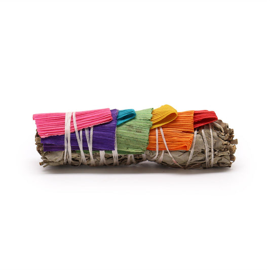 Atado de Hierba - Salvia Blanca y 7 Hojas de Maiz - Atados de Smudge – Envuelto individualmente