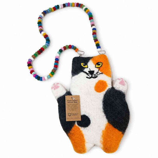 Whitney la bolsa de fieltro del gato plano - Bolsos de Fieltro | El Bazar de Tizar