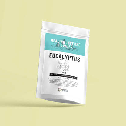 Healing Incense Powder - Eucalyptus 100gm - Polvo de incienso curativo