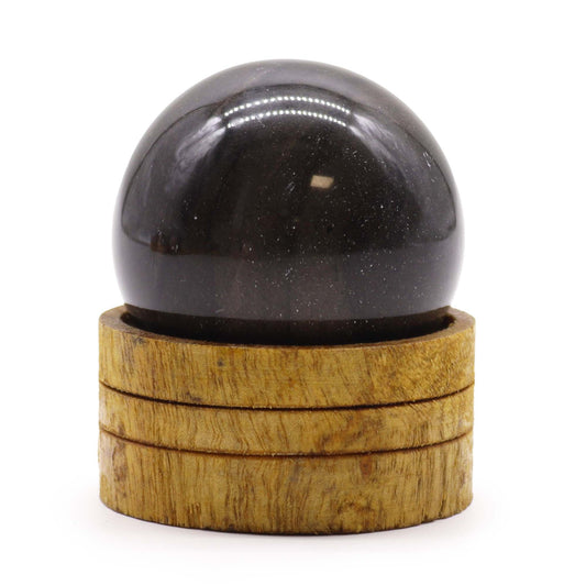 Esfera de cristal de ágata oceánica de 50 mm con soporte
