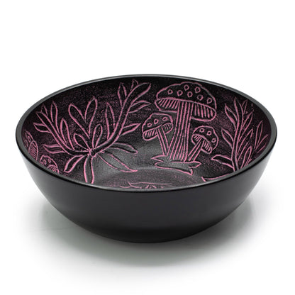 Cuenco tibetano de aluminio - Hongo Mágico - Rosa (20 cm)