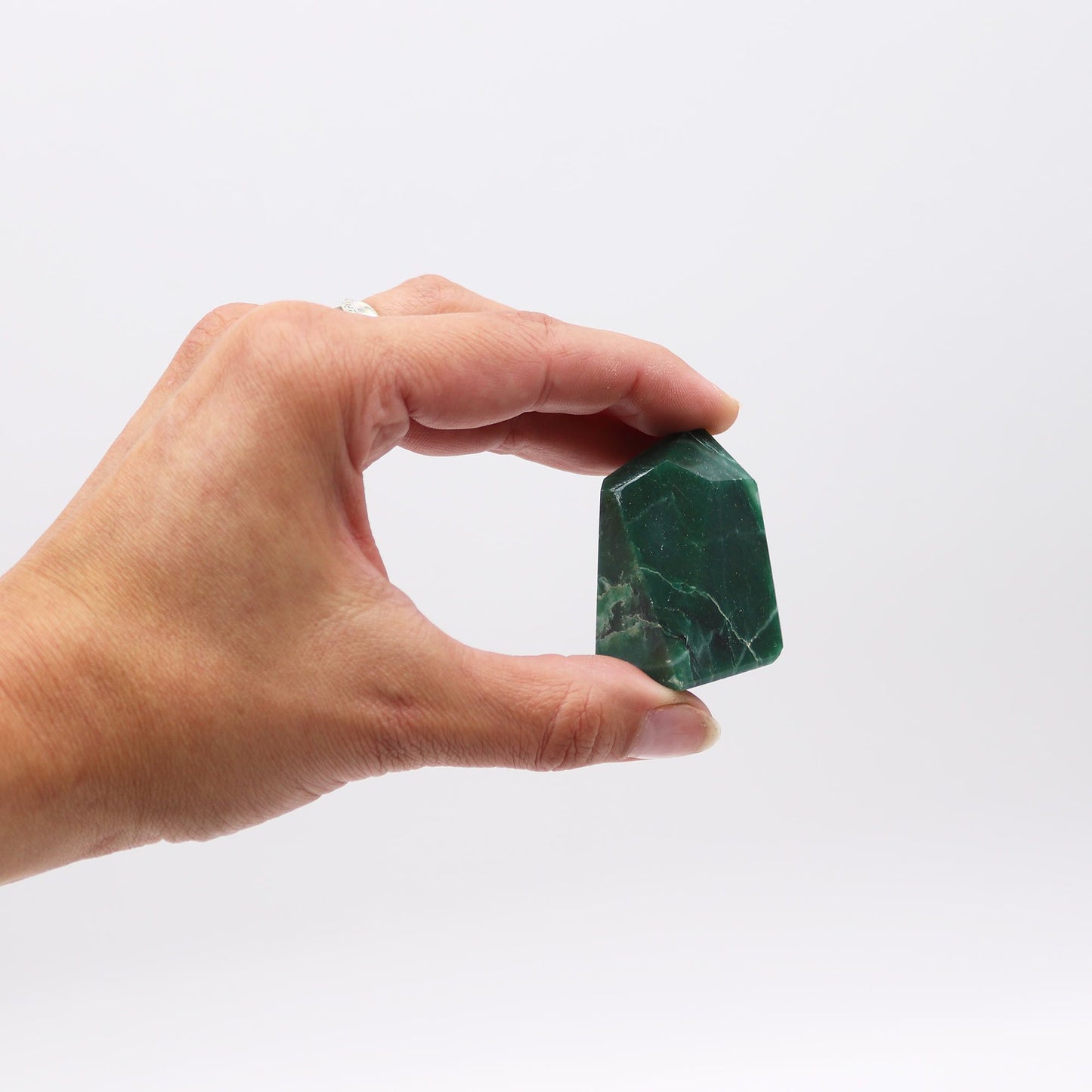 Puntas de gema aproximadamente 6 cm (0,5 kg) - Jade indio (aproximadamente 8 piezas)