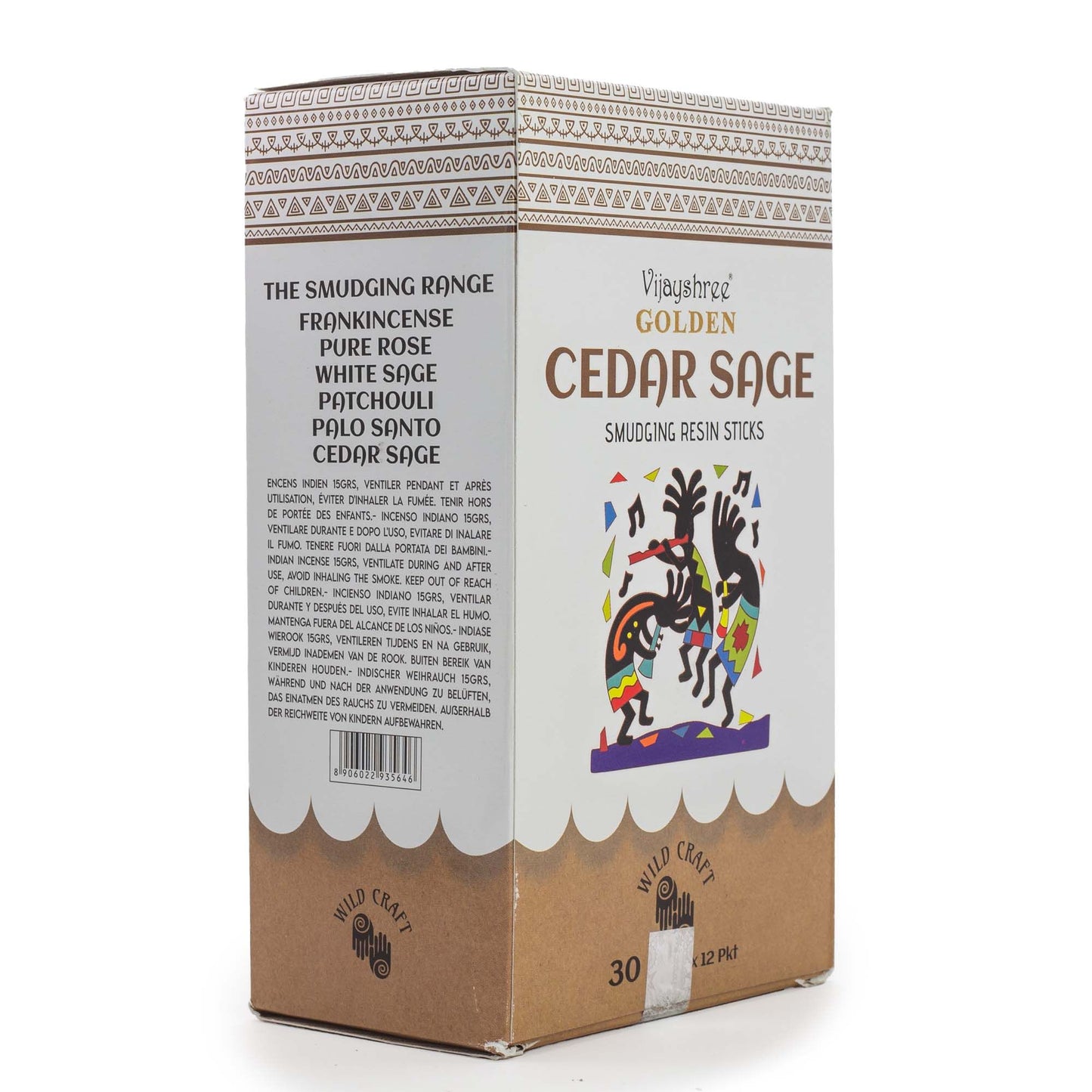 Varillas de resina para difuminar salvia y cedro dorado 30g (6 unidades)