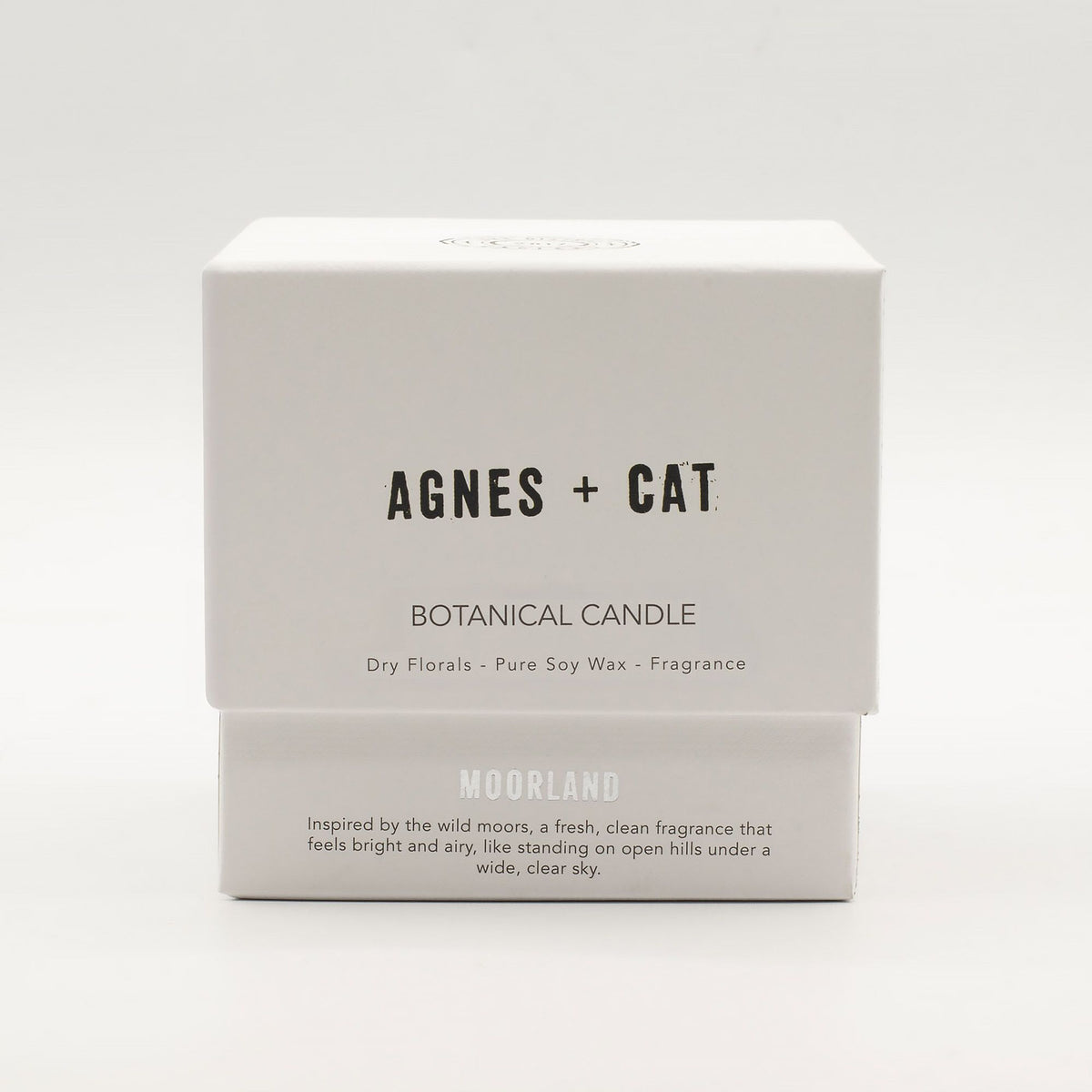 Vela de Cera de Soja Botánica Agnes + Cat - Moorland - Agnes + Cat Velas botánicas de cera de soja, 70 horas