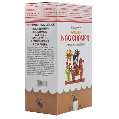 Palitos de resina de Nag Champa dorados para purificación - 30g - Varillas de resina para Defumar