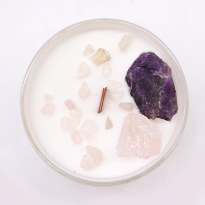 Velas de Cristal de Chakra  - Chakra del tercer ojo - Velas de Cristal de Chakras