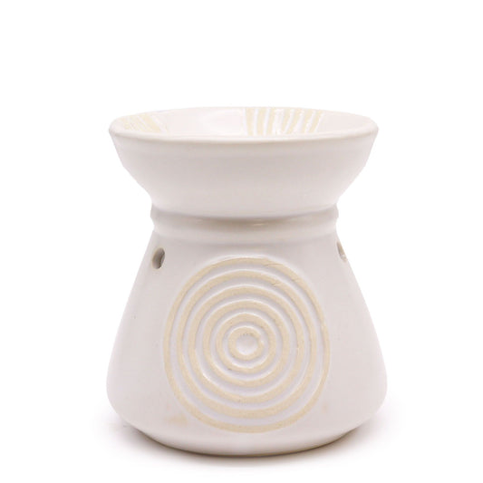 Elemental Natural Large Burner - Ivory | Quemador Aceites Aromaterapia | El Bazar de Tizar