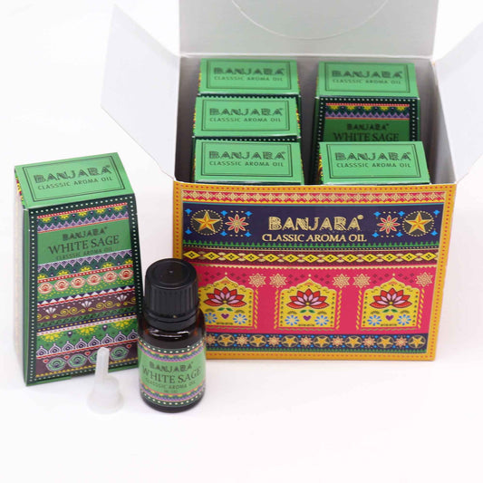 Aceite con fragancia de la India Banjara 10ml - Salvia Blanca - Aceites de Fragancias Indias 10ml