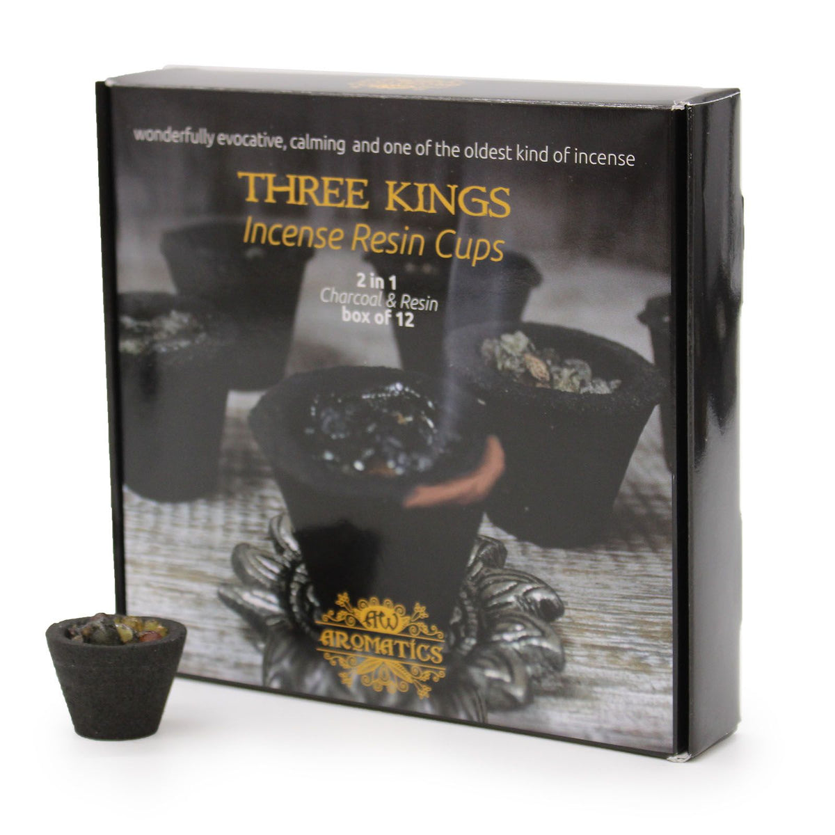 Caja de 12 Copas de Resina - Tres Reyes - Caja de 12 copas de resina