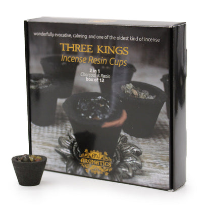 Caja de 12 Copas de Resina - Tres Reyes - Caja de 12 copas de resina