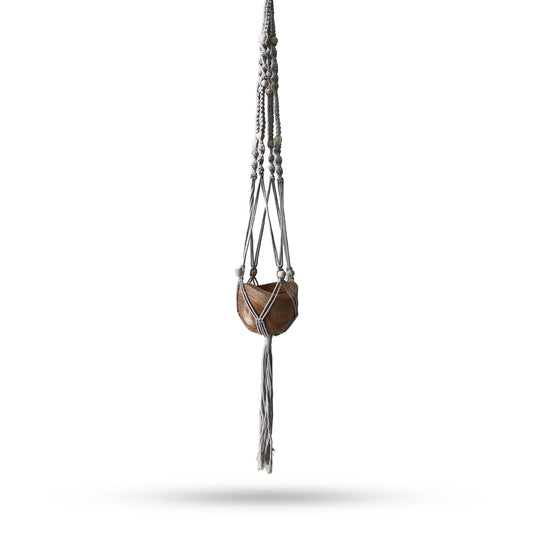 Macrame Beaded Plant Hanger - Beige - 1 Meter