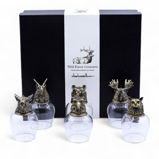 Set de regalo de 6 vasos (50ml) - Criaturas Místicas - Bronce Antiguo