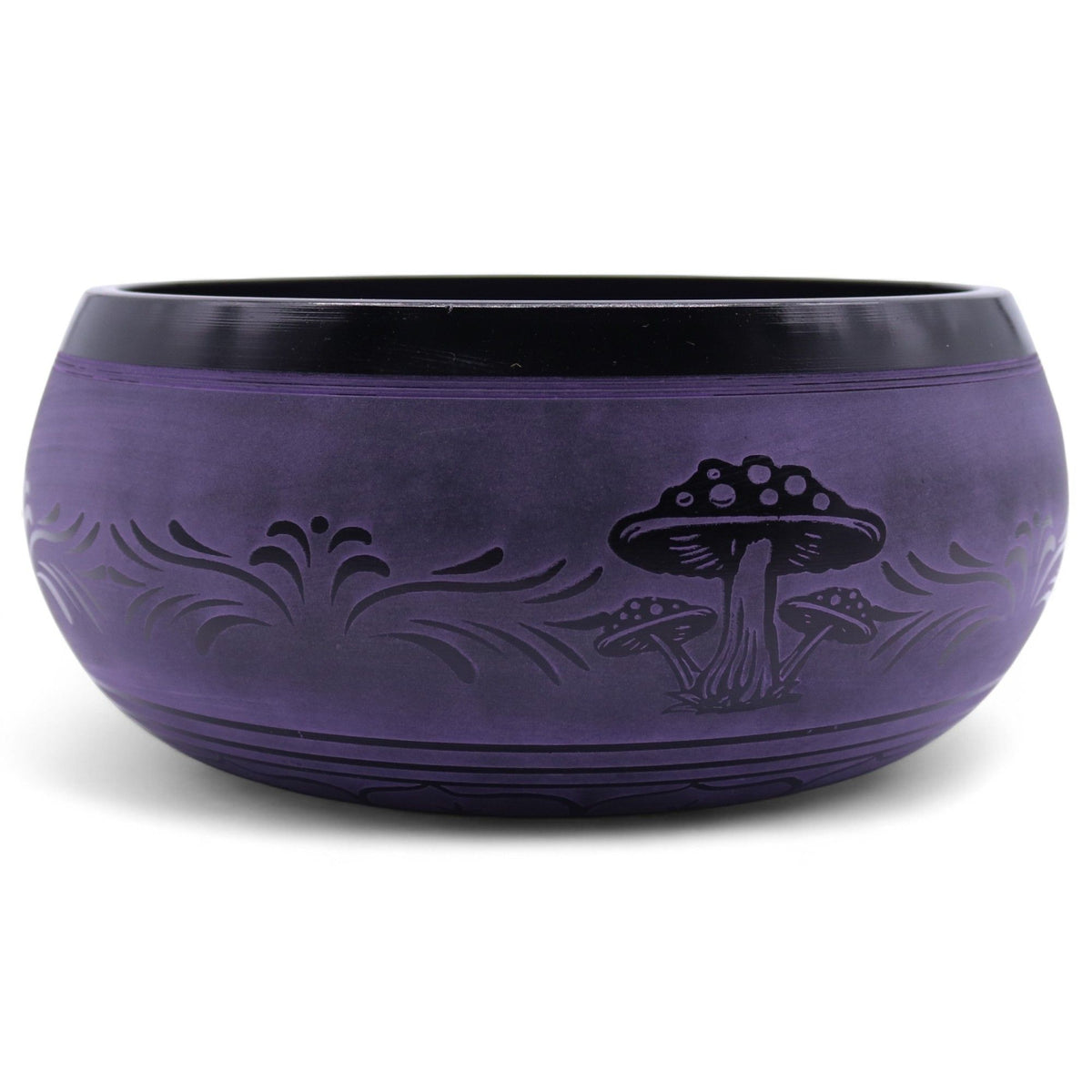Cuenco tibetano en forma de hongo - Purple Haze (23x10,5 cm, 1,3 kg) - Artículos Tibetanos