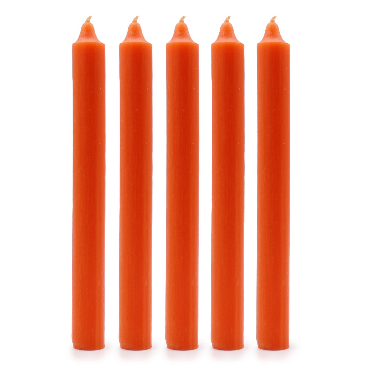 Velas a Granel de Color Sólido - Naranja Rústico - Paquete de 10 - Velas de Cena de Color Sólido - Pack de 10 Unidades
