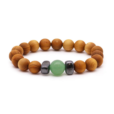 Bracelet Cèdre - Chakra Sacré - Aventurine Verte