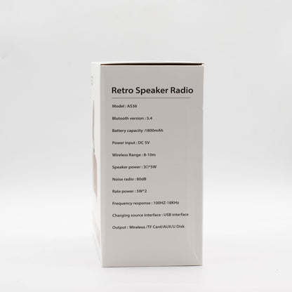 Altavoz de gramófono doble mini retro - Bluetooth - 5,4 vatios x 2