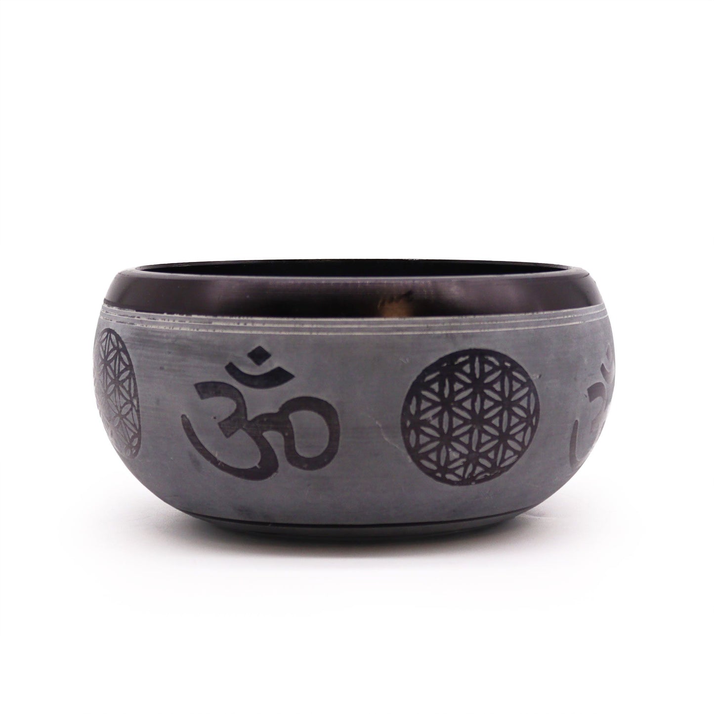 Cuenco tibetano de polvo de tierra - Om Five Buddha - 16cm - Artículos Tibetanos