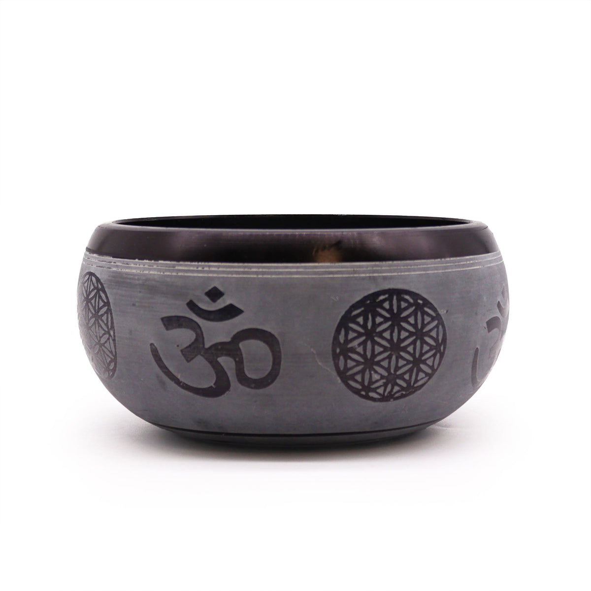 Cuenco tibetano de polvo de tierra - Om Five Buddha - 16cm - Artículos Tibetanos