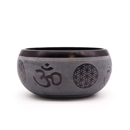 Cuenco tibetano de polvo de tierra - Om Five Buddha - 16cm - Artículos Tibetanos