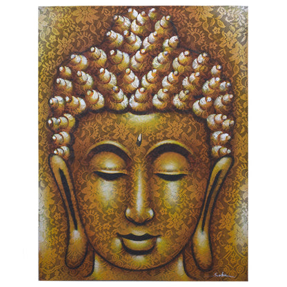 Cuadro de Buda · Detalle de Brocado en Oro