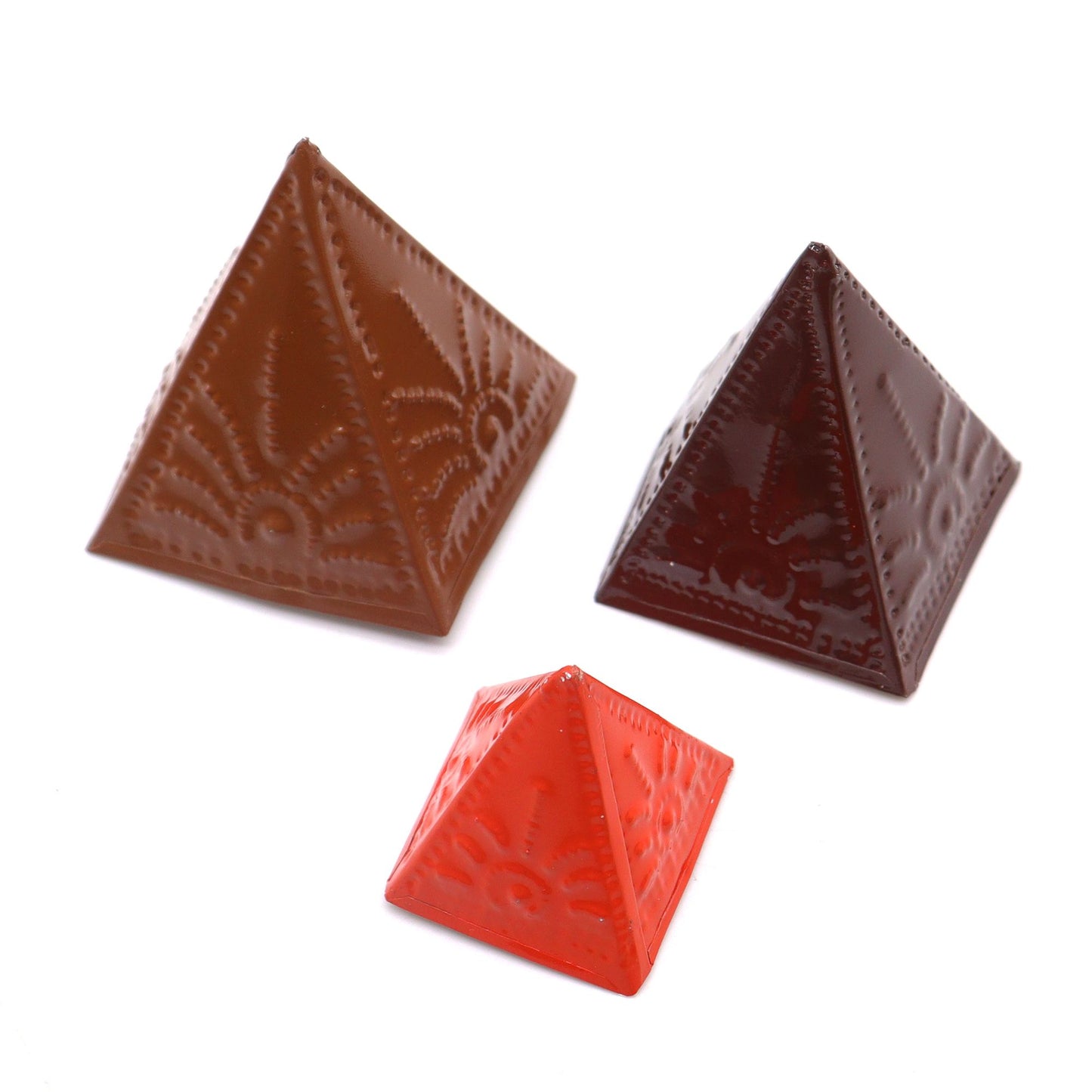 Juego de moldes de incienso en polvo - Lt Brown Dk Brown Orange - Juego de moldes para incienso en polvo