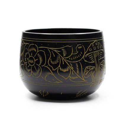 Cuenco sonoro de caldero - Hongo mágico - Amarillo (15 cm)