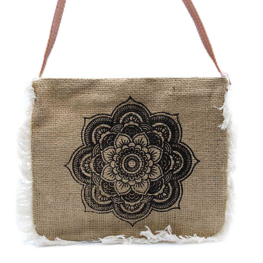 Bolso con flecos - Estampado Mandela - Bolso con Flecos