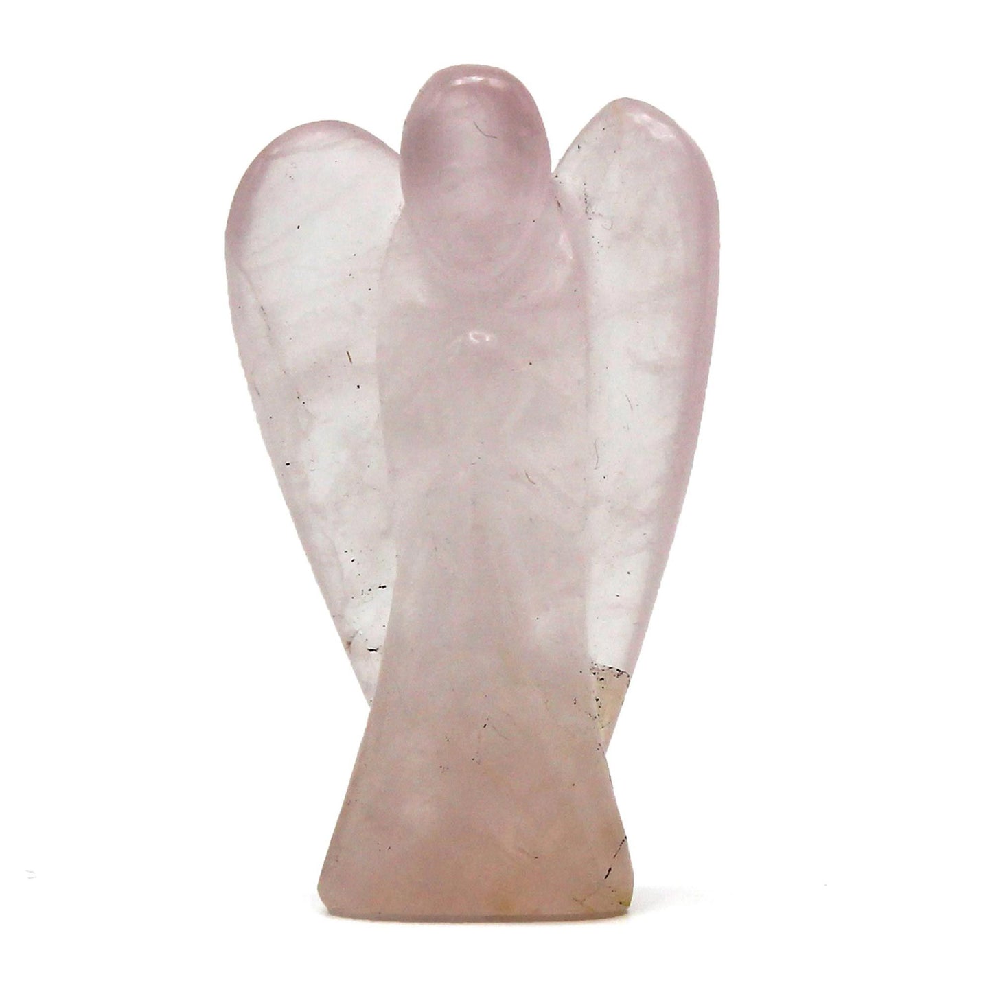 Ángel de piedra preciosa tallada a mano - cuarzo rosa - Figuras de Piedras Preciosas