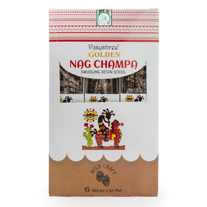 Palitos de resina de Nag Champa dorados para purificación - 30g - Varillas de resina para Defumar