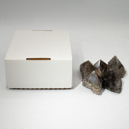 Puntas pulidas superiores de piedra preciosa - Cuarzo ahumado (aproximadamente 5-6 piezas)