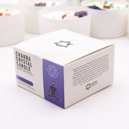 Velas de Cristal de Chakra  - Chakra del tercer ojo - Velas de Cristal de Chakras