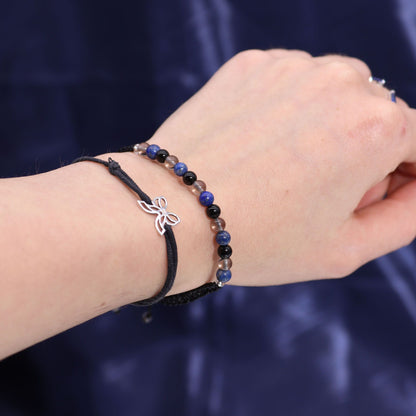 Vela de Cristal del Zodiaco con Pulsera de Piedras Preciosas - Escorpio - Velas de cristal del zodiaco con brazalete de piedr