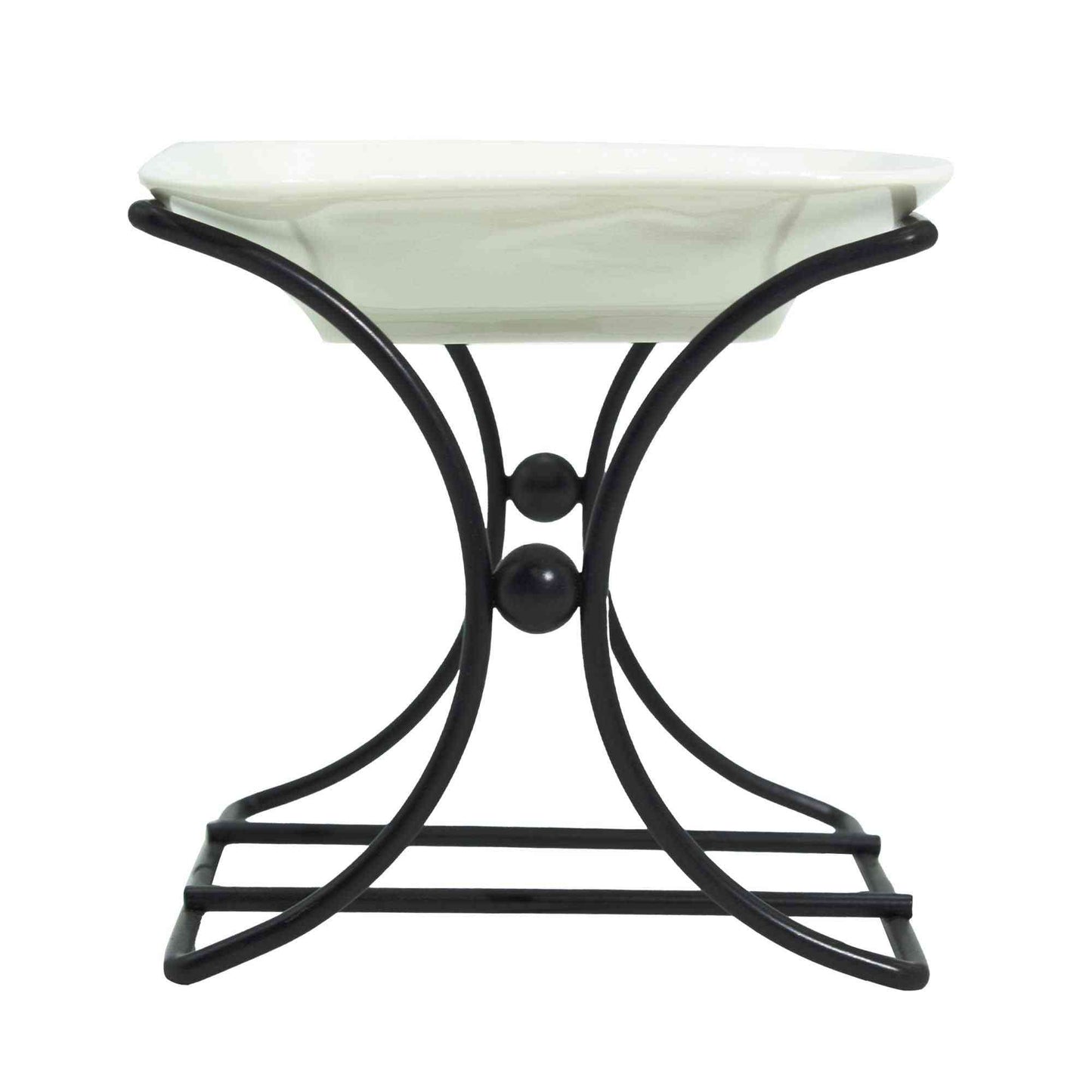 Soporte cuadrado de cerámica y metal