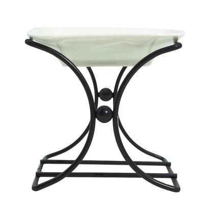 Soporte cuadrado de cerámica y metal