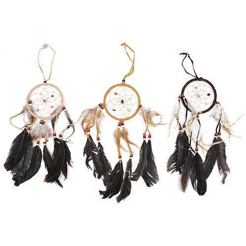 Dreamcatcher Bali medium hoop - Cream/coffee/Chocolate (Assorted Colors)