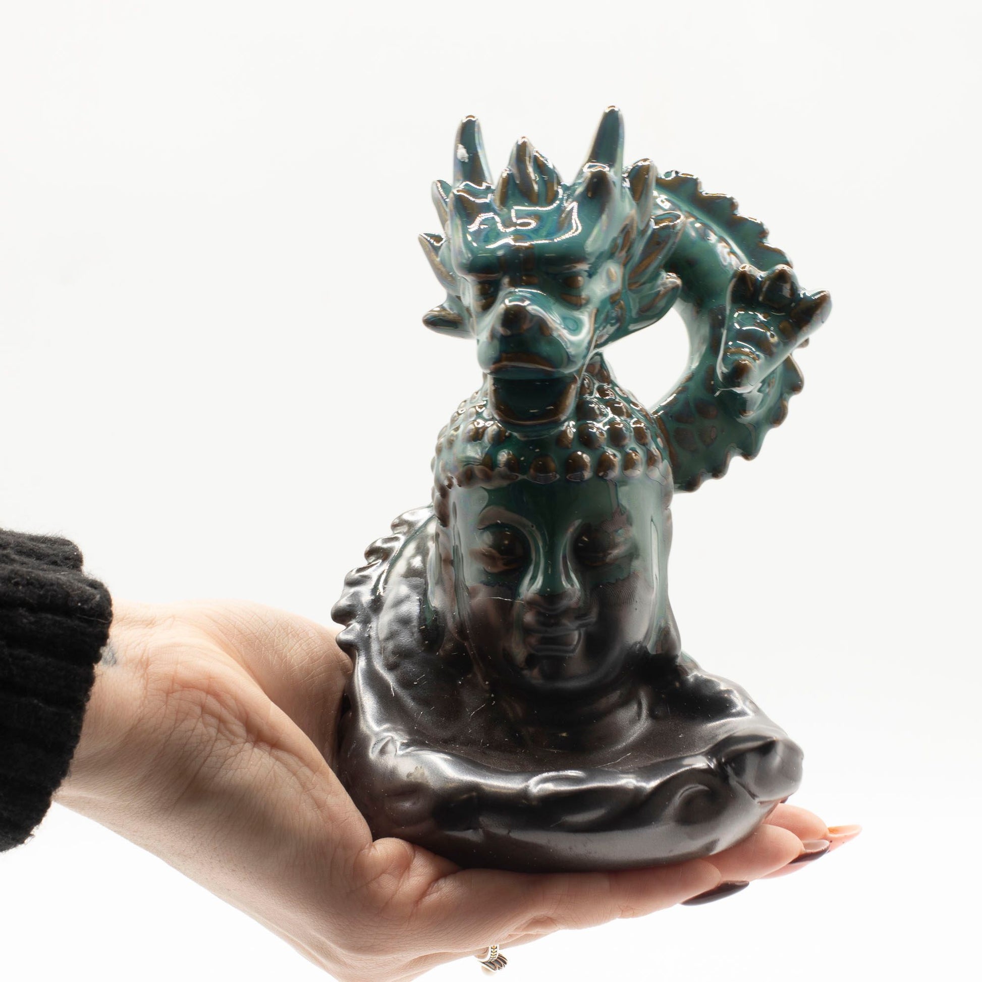 Quemador de incienso de flujo inverso - Dragón sobre Buda - Quemador de Incienso de Flujo Inverso