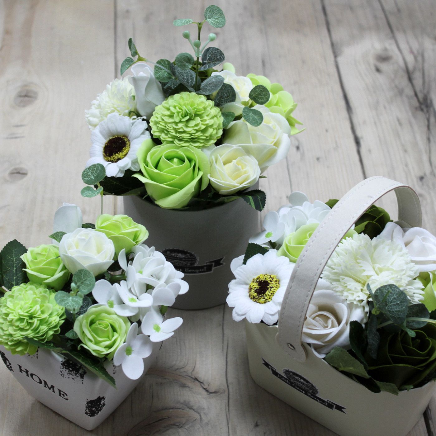 Bouquet Petite Cesta - Verde Pastel