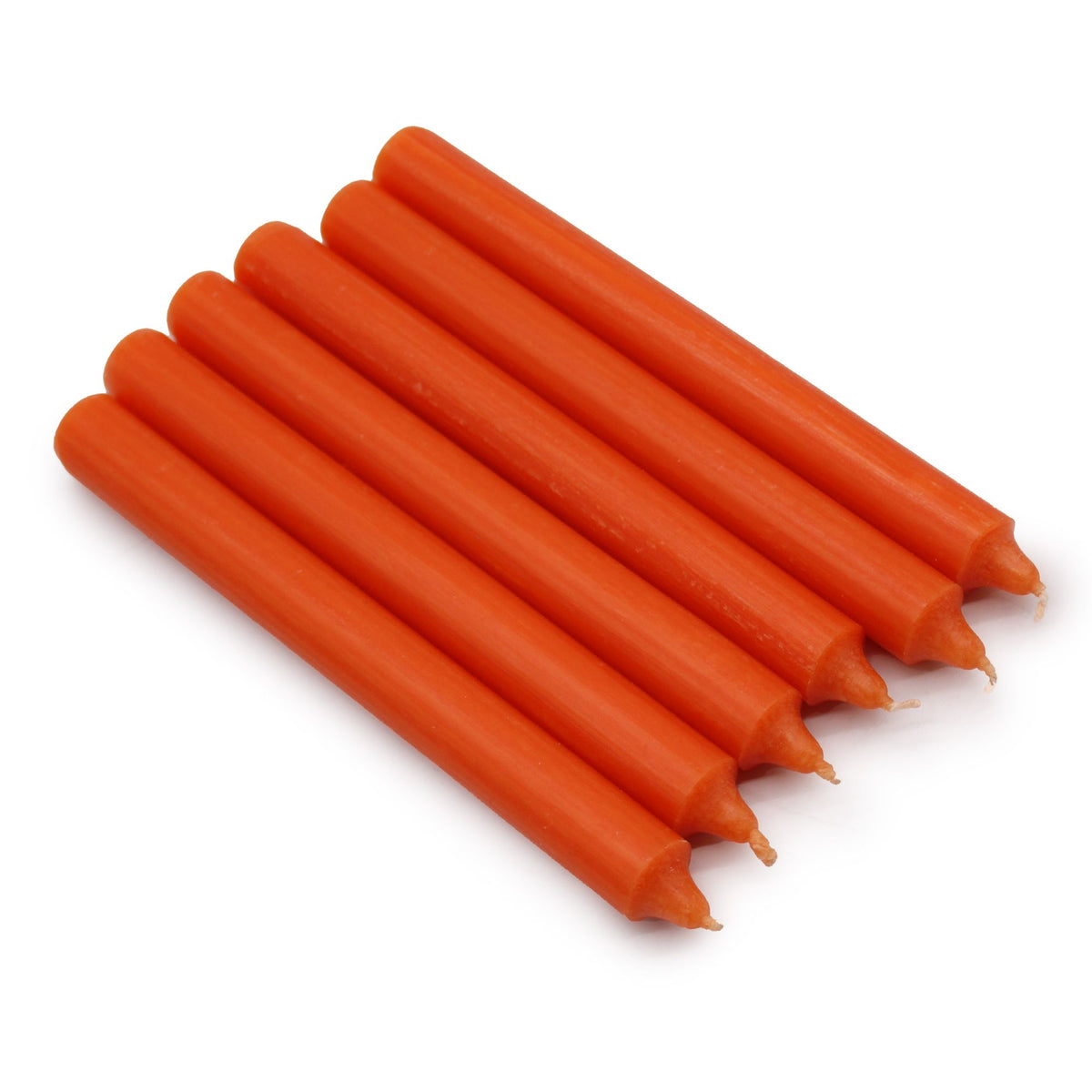 Velas a Granel de Color Sólido - Naranja Rústico - Paquete de 10 - Velas de Cena de Color Sólido - Pack de 10 Unidades