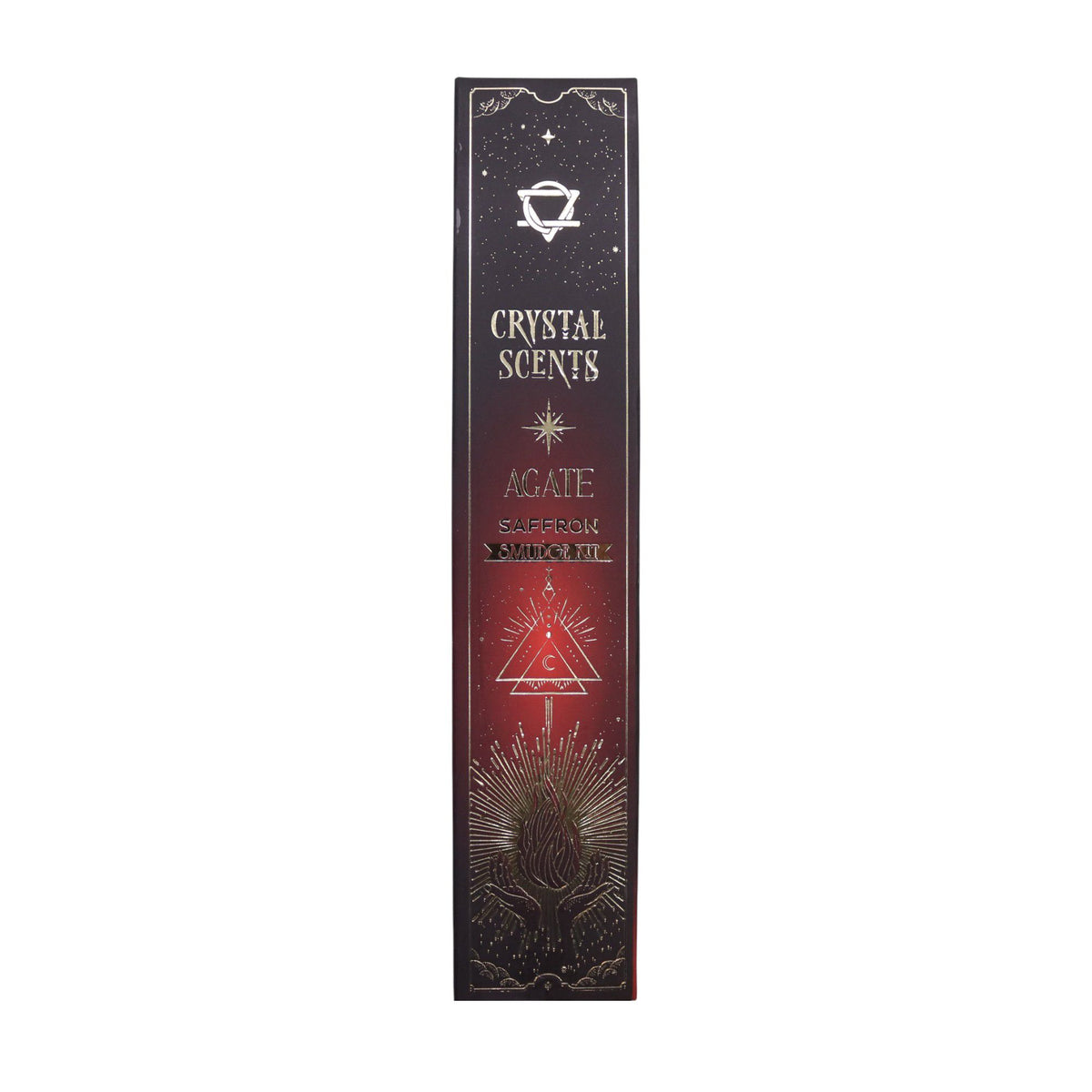 Cristal de ágata roja Fragancias de cristal Incienso de purificación - Azafrán
