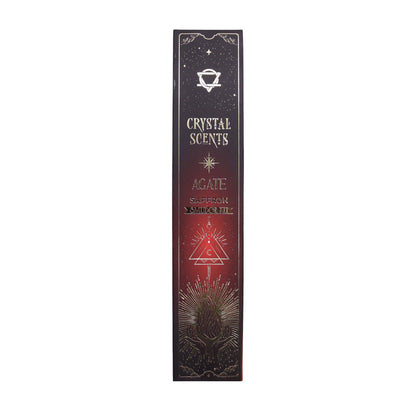 Cristal de ágata roja Fragancias de cristal Incienso de purificación - Azafrán