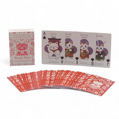Gatos de la Fortuna Cartas de Juego y de Oráculo - Baraja Maneki Neko - Revenda de Cartas de Jogo & Oráculo Para a Sua Loja