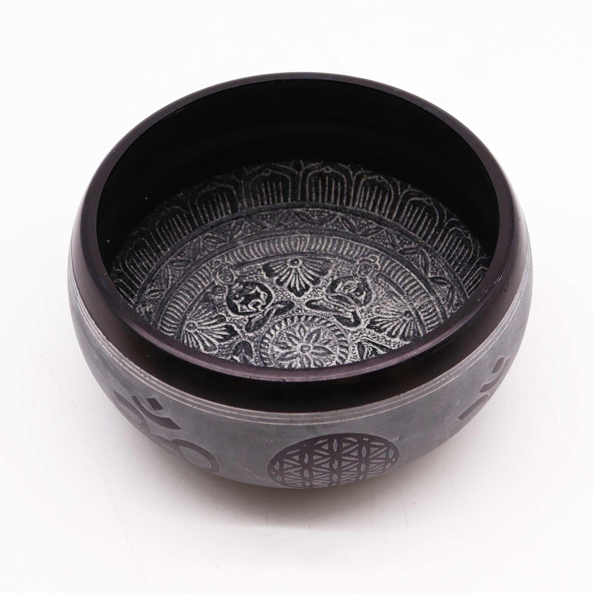 Cuenco tibetano de polvo de tierra - Om Five Buddha - 16cm - Artículos Tibetanos