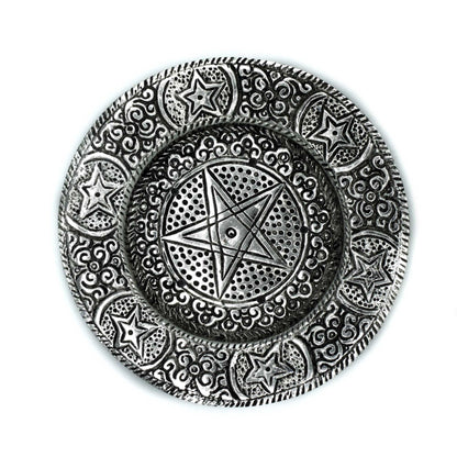 PortaIncienso Pentágono Aluminio Pulido 11.5cm - Portainciensos de aluminio hechos a mano