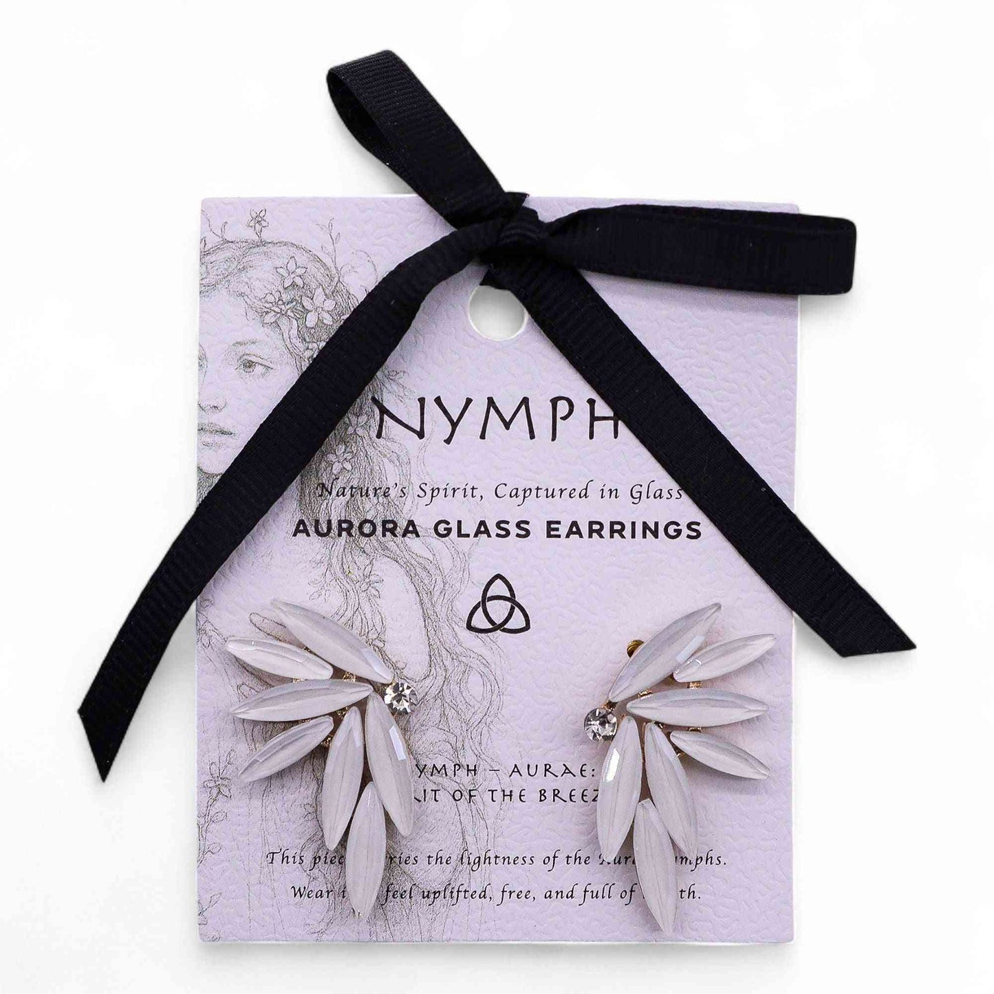 Pendientes de Cristal Vintage - Hadas - Perla