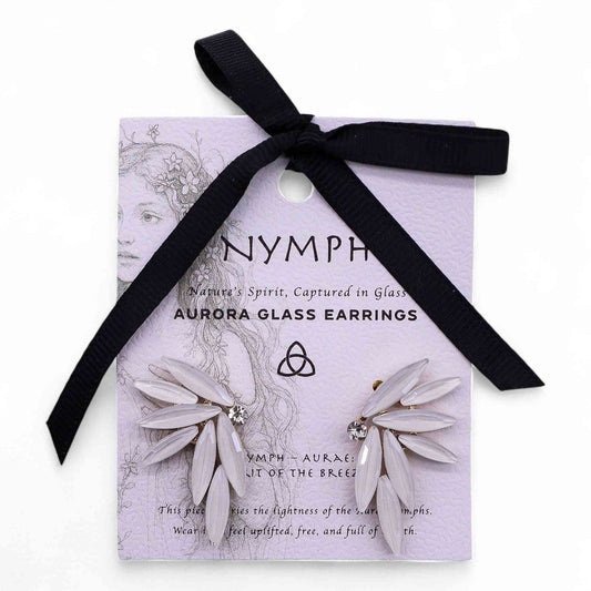 Pendientes de Cristal Vintage - Hadas - Perla