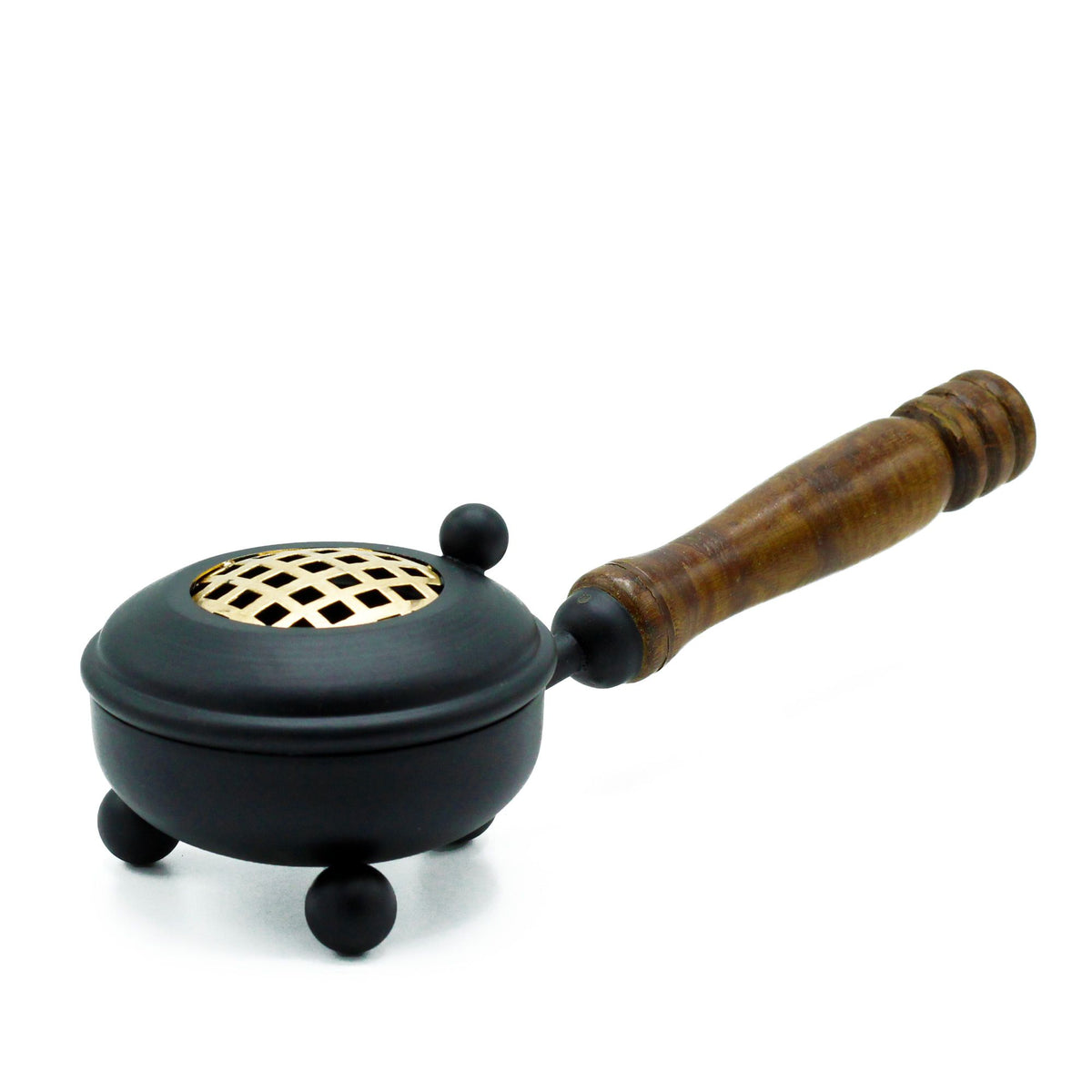Quemador de incienso de hierro mediano - detalle dorado - Quemadores de incienso de latón tradicionales, Artisan Product